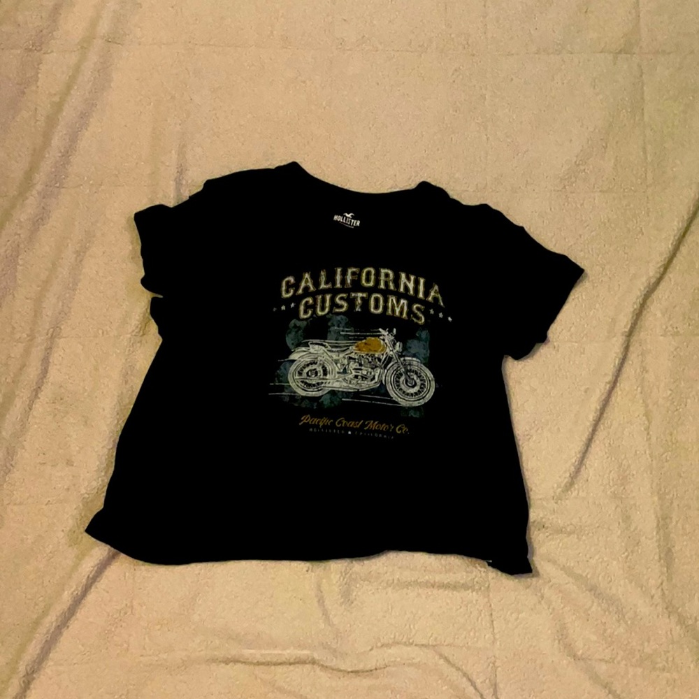 California custom short sleeve crop top